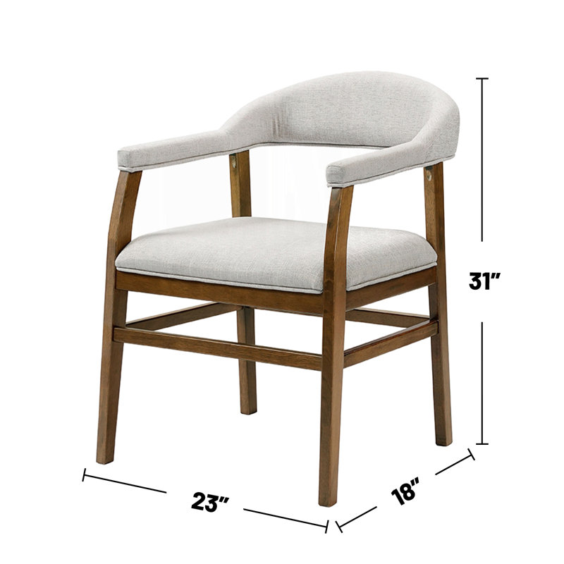 Ensemble de 2 chaises de salle à manger rembourrées en noyer foncé