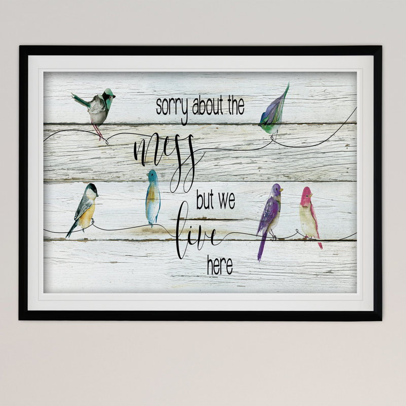« we live here », reproduction de peinture à l’acrylique encadrée, Noir, H 24 po x l 30 po x P 1,5 po