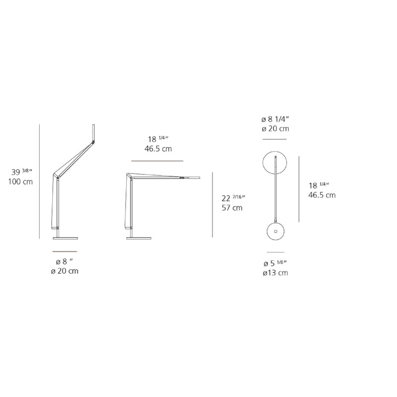 White Adjustable Clip-on LED Desk Lamp