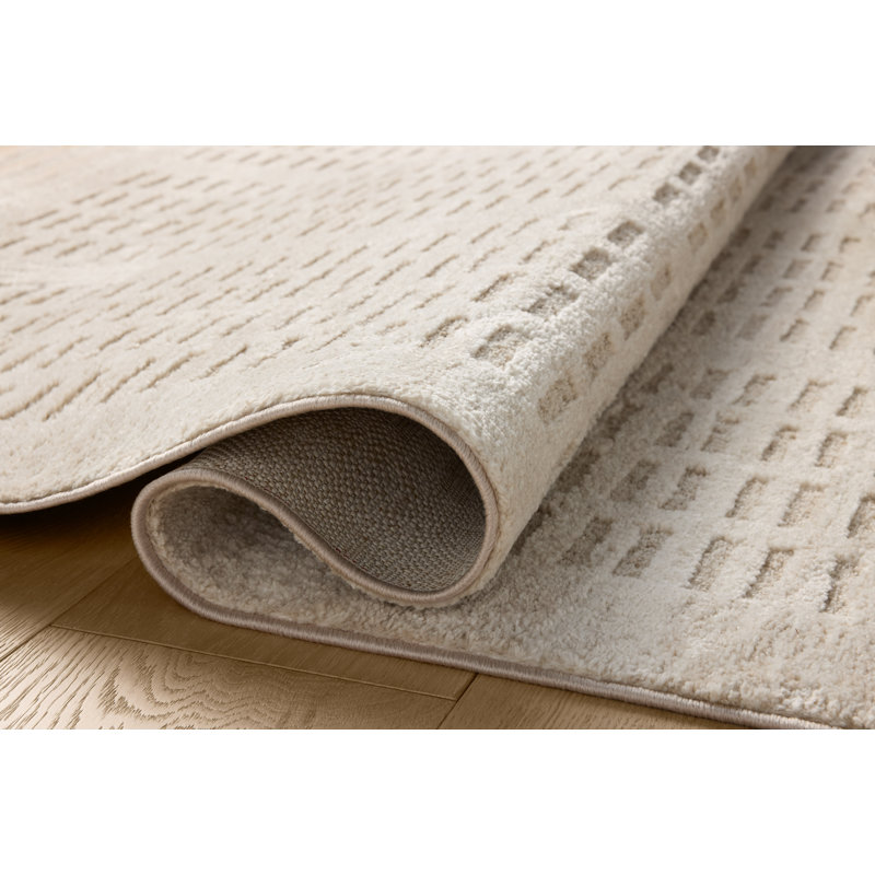 Amber Lewis x Loloi Monty  Ivory / Beige Area Rug, Rectangle 7'10" x 10'