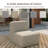 Patio Linen Armless Sofa, Outdoor Patio Single Sofa with Cushions-1046469418