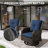 Outdoor Wicker Patio Swivel Rocker Chairs Set, 4-Piece All-Weather PE Rattan Conversation Chairs With Soft Cushions, Perfect For Backyard, Porch, Deck & Poolside-1622653470