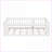 Twin Size Solid Pine Platform Floor Bed with Guardrails No Box Spring Needed White
