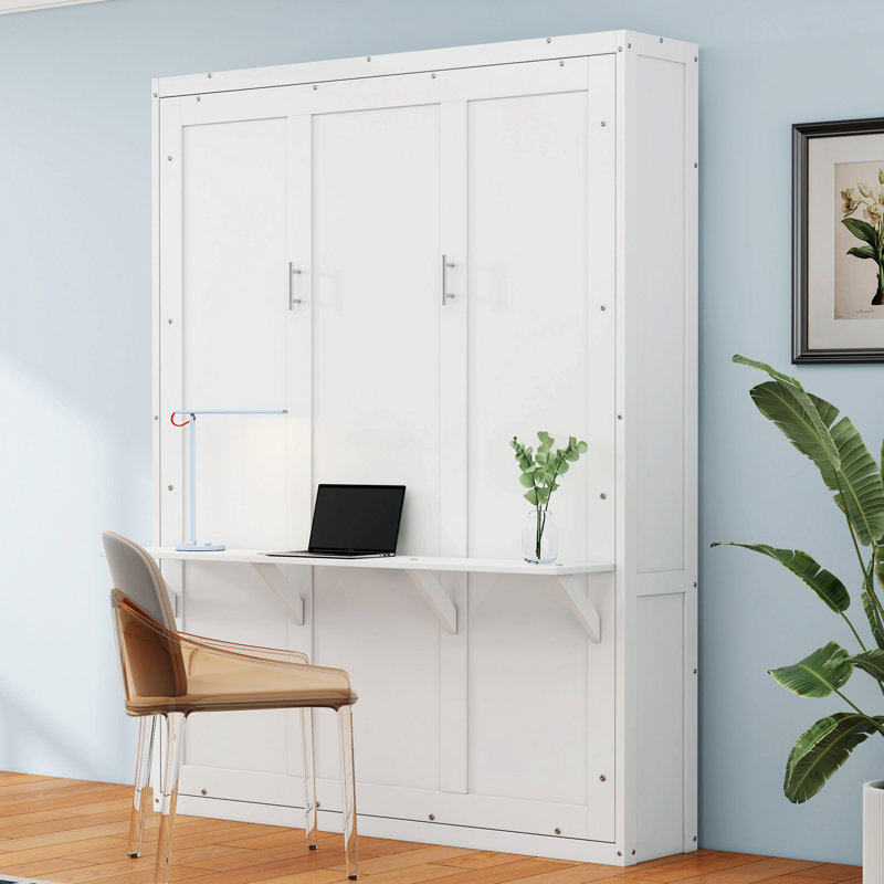 Lit élégant pour appartement, chambre d'amis, lit plateforme, lit escamotable, lit escamotable