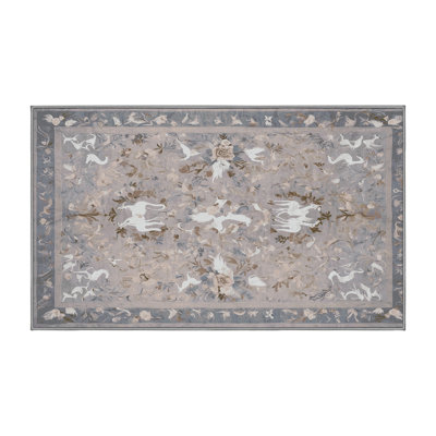 Tapis gris lavable à la machine