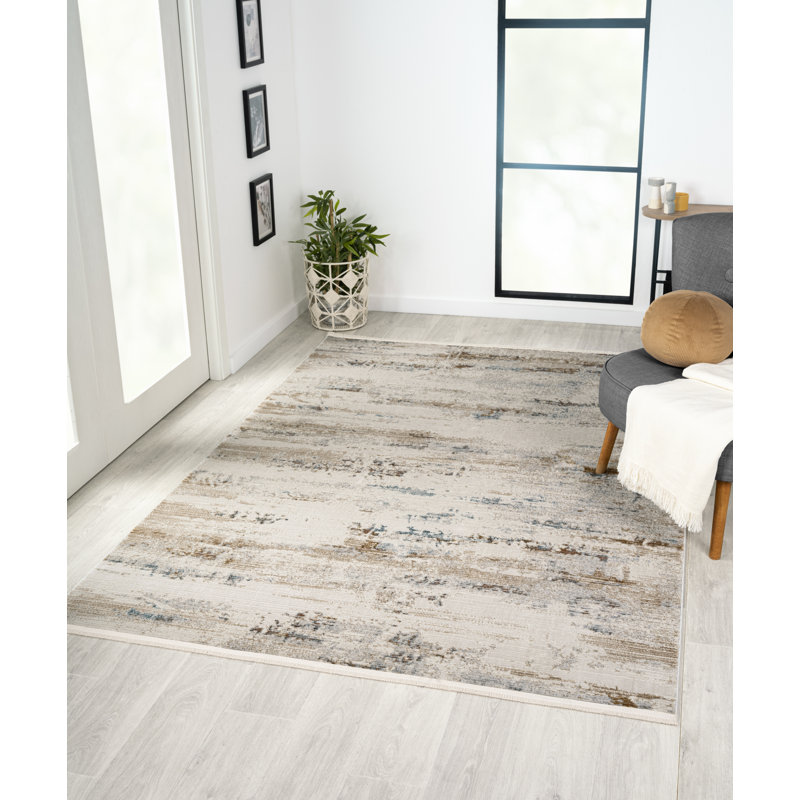 Aria light grey Rug, Rectangular 160 x 230cm