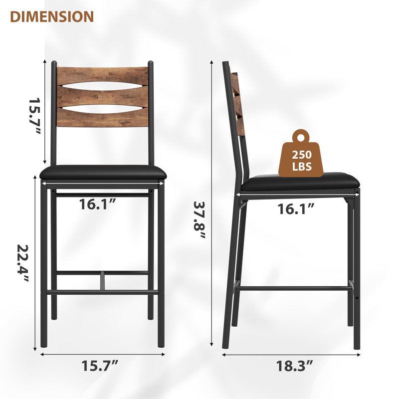 Counter Stool with Metal Frame