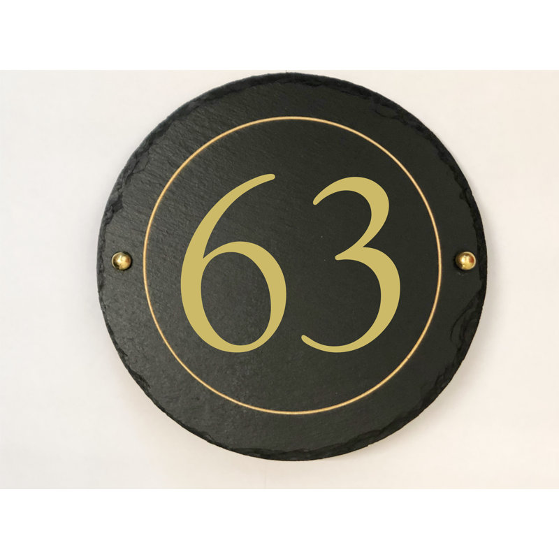 Easingwold 24cm H Stone House Number, 63