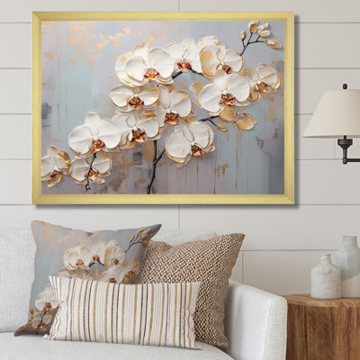 «Beige et or», reproduction d'or sur toile IV