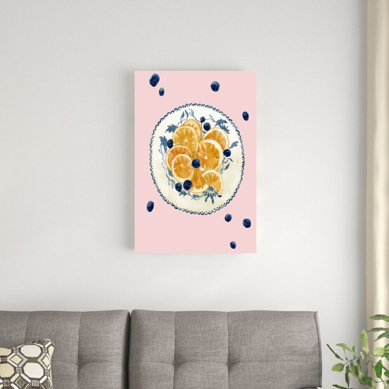 " Plate Of Oranges " Painting Print, 30" H x 20" W