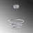 Modern Grey Metal Chandelier, 19.7 x 31.5 inches | Durable Metal Body, 16-inch Base Plate, LED 28W 3000K SMD | Elegant Lighting Fixture for Dining Room, Living Room & Entryway, Stylish & Functional Design
