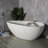 artificial stone solid surface freestanding bathroom bathtub