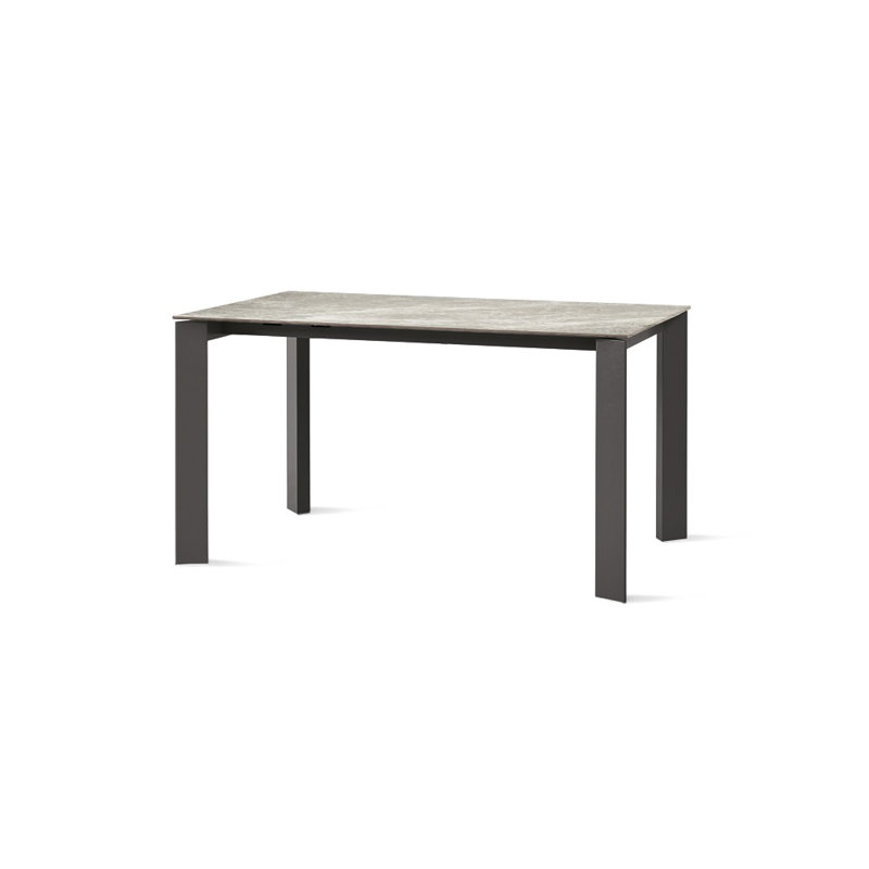 Cornelison Dining Table, 75cm H x 130cm L x 85cm W, Grafite, Grey/Brown/Blue