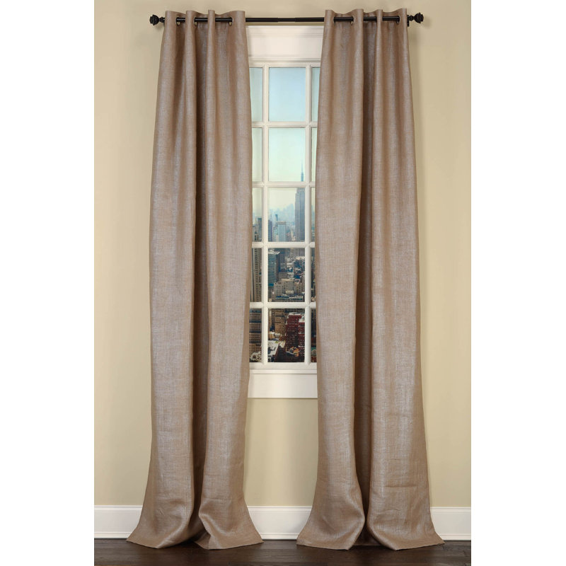 Foil Room Darkening Curtain, 48"W x 96"L, Natural/Silver