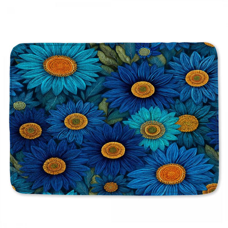 Tapis de bain floral Boho, L 34 po x L 21 po