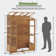 57.9" W x 28.5" D Wooden Greenhouse with Openable Roof and Lockable Door