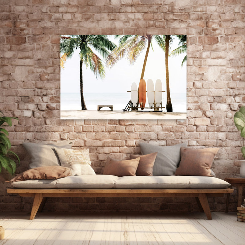 Hawaii Surfing 2, art mural contemporain, 40" H x 60" W