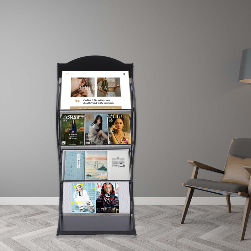 Porte-revues sur pied multicouche