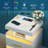 Keimar LED Nightstand with Charging Station, 2 Drawers End Table with Human Sensor 24 Colours Lights-1077863484