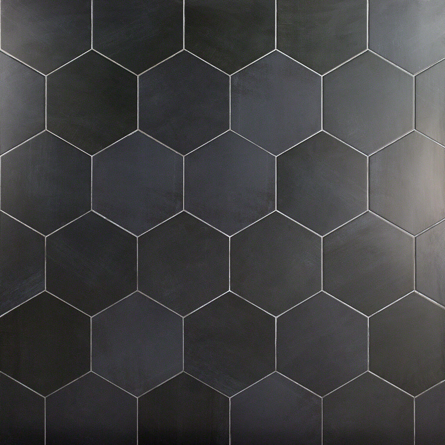 TPMG-14 4x4 Black Porcelain Tile - Square Grey Porcelain Mosaic