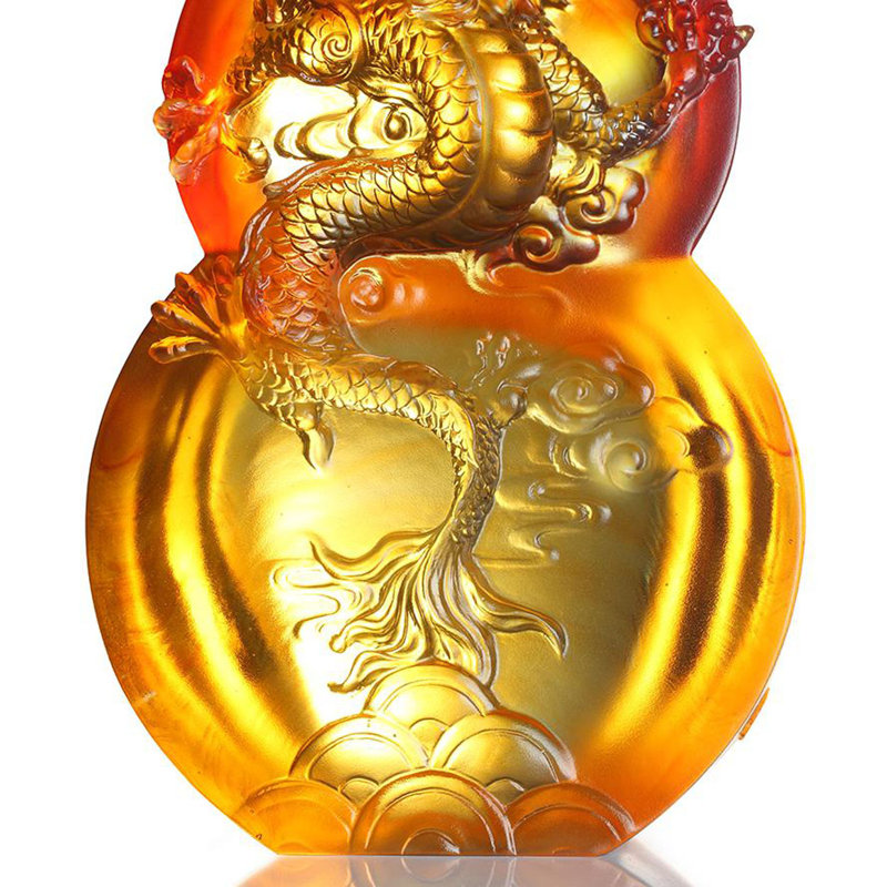 Flying Dragon Figurine, Amber