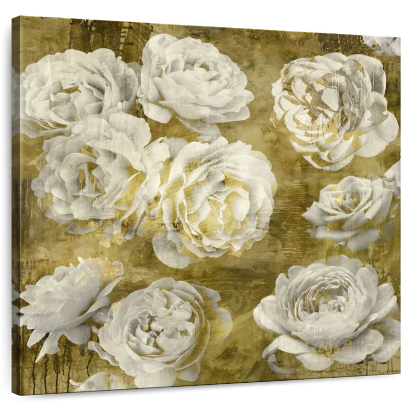 Harnek White In Gold, 16" H x 16" W