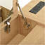 Lit plateforme double en bois avec 6 tiroirs, tablettes et coiffeuse-2063426158