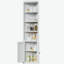 Armoire de rangement de 71 po de hauteur avec 2 portes, armoire en métal à 5 niveaux avec tablettes réglables, rangement de cuisine autoportant pour garde-manger, salon, salle de bain, salle de lavage