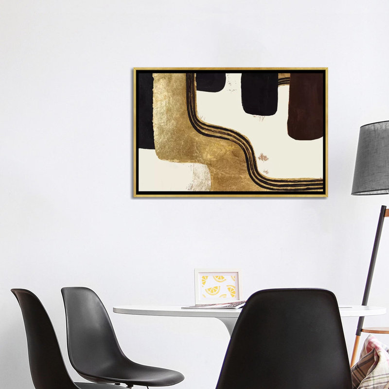 « Retro Safari » par Patricia Pinto-impression, H 40 po x l 26 po x P 1,5 po, Pas de tapis, Toile encadrée d'or