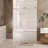 Frameless Shower Door 56-60 "W X 60" H, 1/4 "(6 Mm) Clear Tempered Glass, Stainless Steel Handle-120178797-120178795