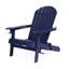 Chaise en bois bleue pour terrasse au bord de la piscine, avec porte-gobelets pliables - profondeur de 30,96 po, largeur de 36,71 po, hauteur de 34,68 po, détente extérieure de 22,08 lb, fonction profonde, large, haute,