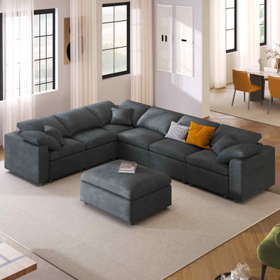 Avrilynn 124.8" Upholstered Modular Sectional Sofa