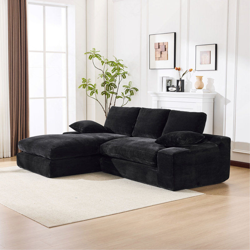 Canapé modulaire 99 po x 69 po, Noir