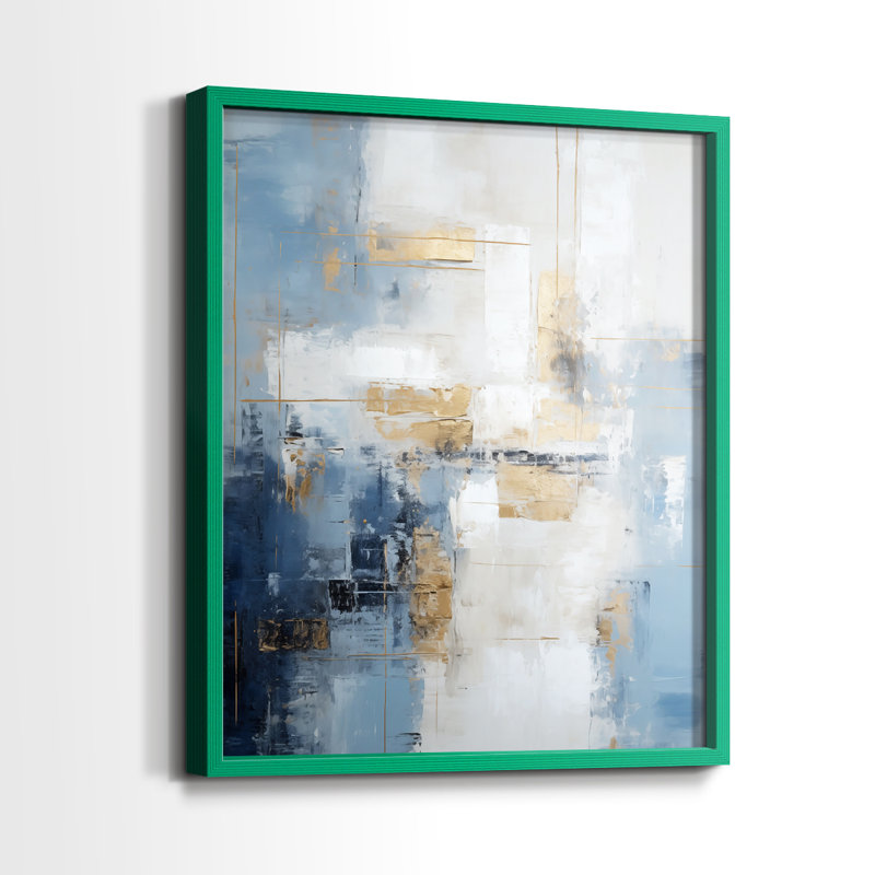 Série ABSTRACT - Impression encadrée de qualité supérieure - Prêt à accrocher - Aucun clou requis, H 11 po x l 9 po, Vert
