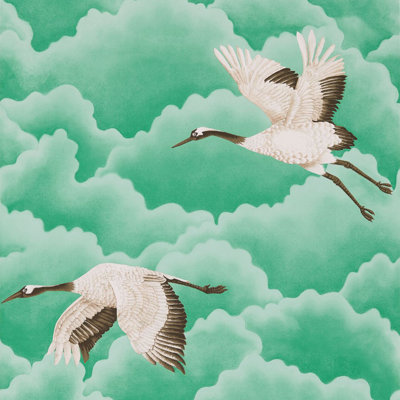 Cranes In Flight 10.05m x 68.6cm Wallpaper Roll