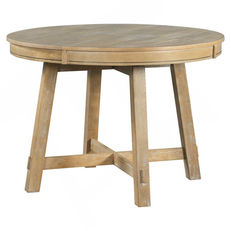 Table de salle à manger extensible Farmhouse, Bois naturel délavé