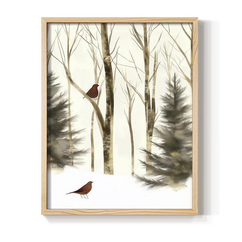 Christmas Holiday Art CCLXXXIX Framed Print - Solid Wood, H 30 po x l 24 po, Naturel