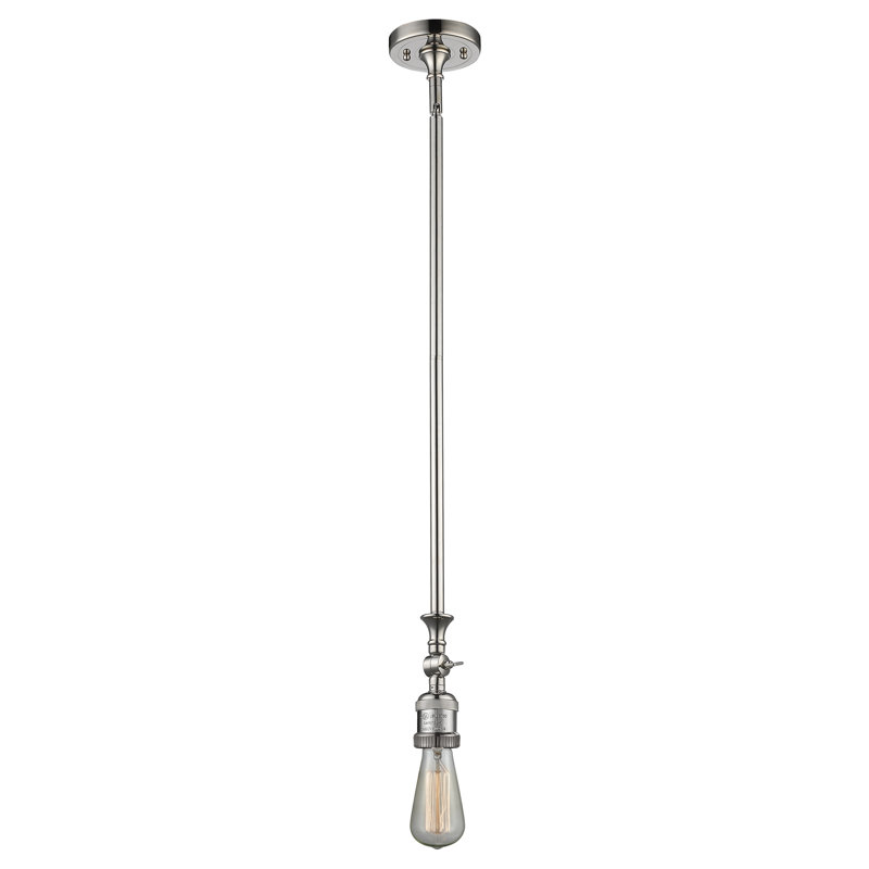 Franklin Restoration - Kuol - 1 Light 4" Stem Hung Tiltable Mini Pendant - LED Bulb, Polished Nickel