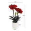 24 in. Red Amaryllis Faux Floral Arrangement in White Pot - Seasonal Holiday Decor-533996739