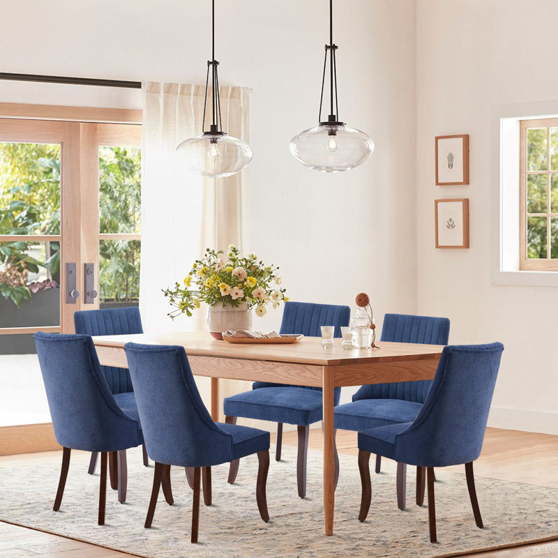 19.5'' H Upholstered Side Chair, Blue
