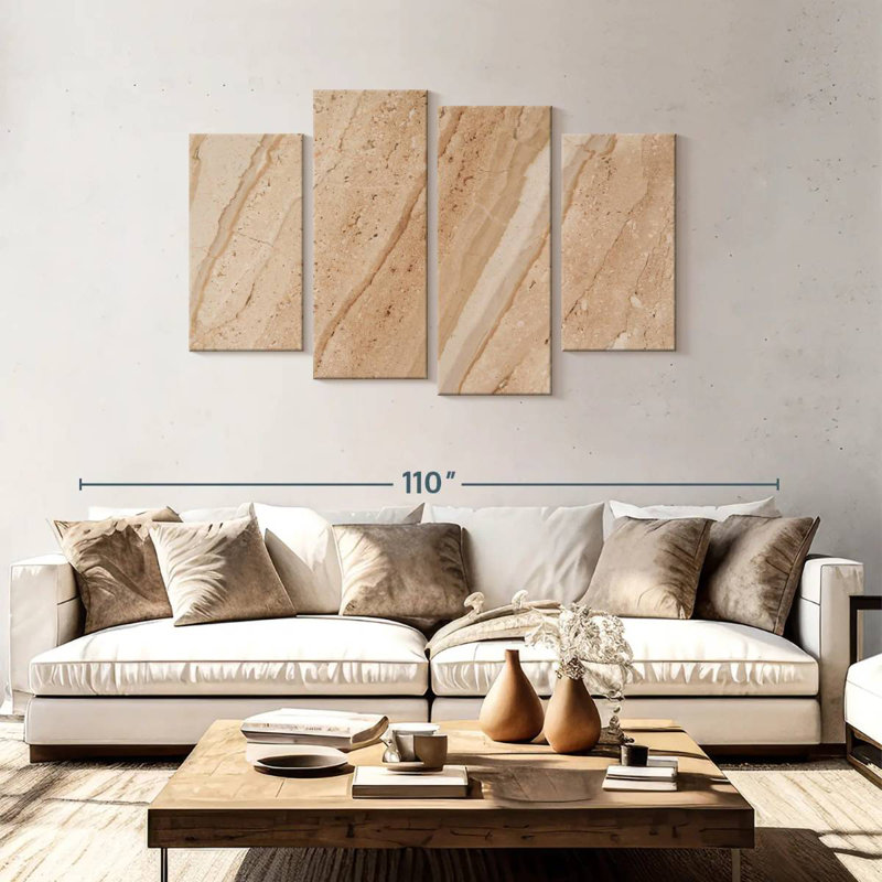 Beige Abstract, 48" H x 75" W