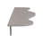 Textured Metal Organic Shaped Wall Shelf Taupe
