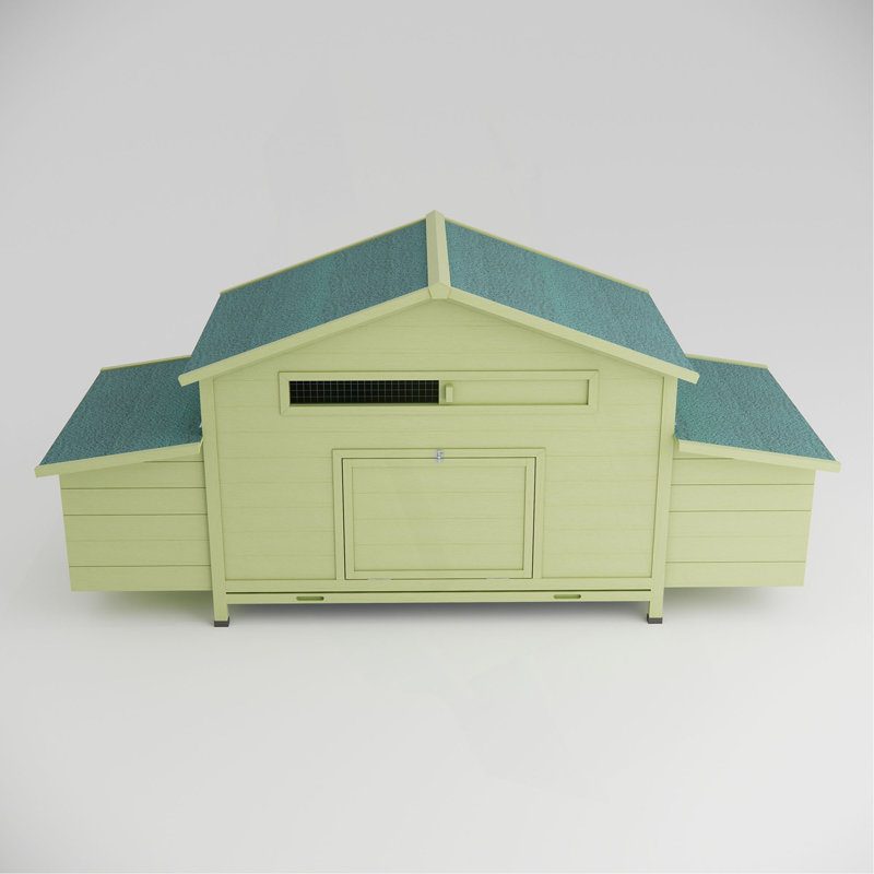 Grande cage à poulets pour l'extérieur avec poulailler en bois de 11,12 pi² avec 2 portes en libre parcours, 2 nichoirs, perchoir à l'intérieur