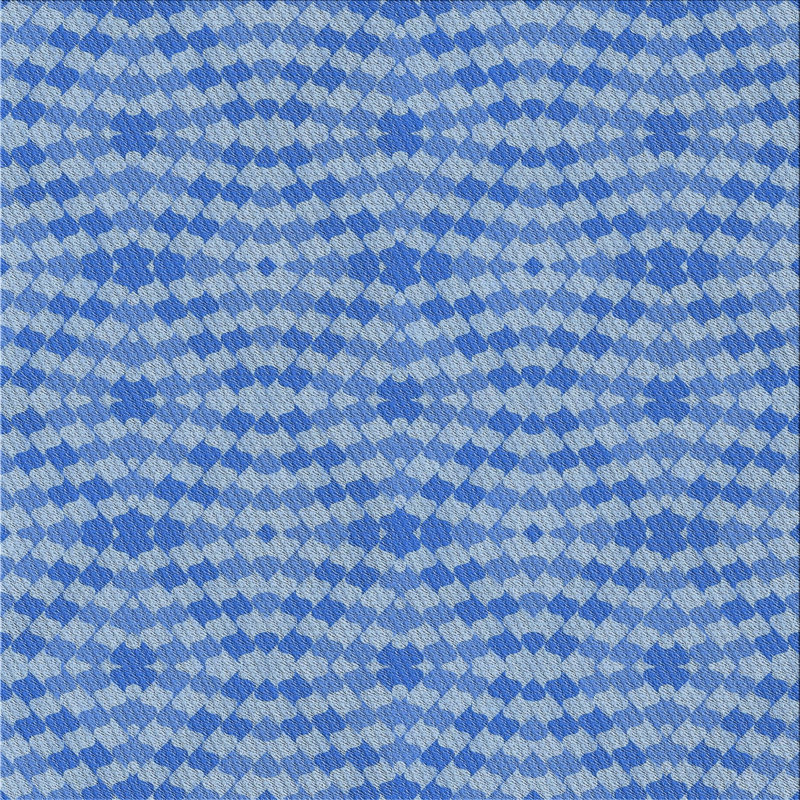 Tapis géométrique bleu ciel clair, Carré 6 pi