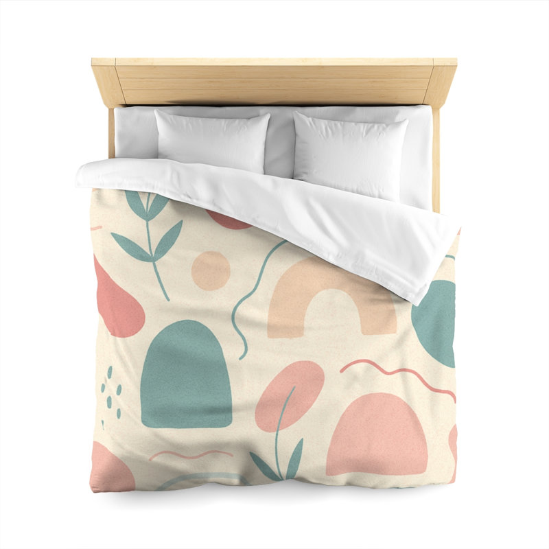  Duvet Covers No 1 Single Piece, Queen Duvet Cover, White/Pink