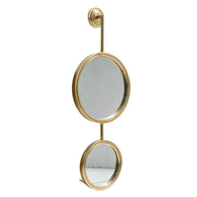 2 Circle Mirrors For Wall Decor, Unique Contemporary Wall Mirror For Living Room Bedroom Entryway,11" X 28.5"