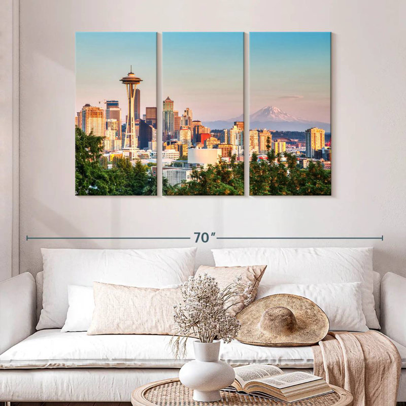 Sireci Seattle Cityscape, 32" H x 50" W