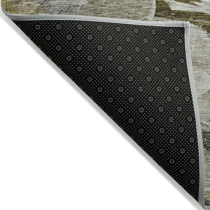 Granite Rectangular Synthetic Washable Non-slip 10' x 14' Area Rug