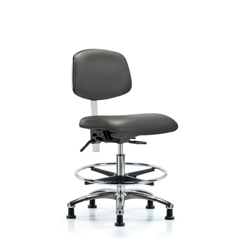 Kycen Vinyl Task Chair, Dark Gray
