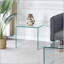 Table d'appoint en verre trempé transparent